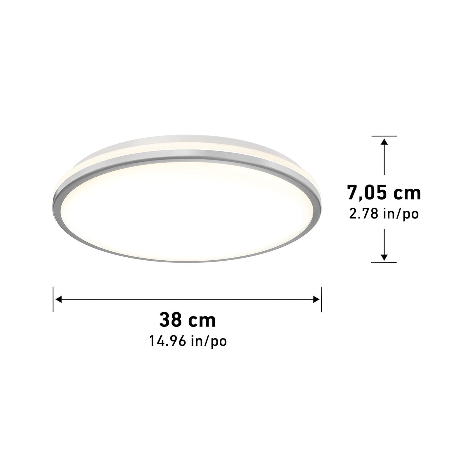 Artika Macy 30W Modern Smart LED Flush Mount Ceiling Light Wi-Fi-RGB, Silver