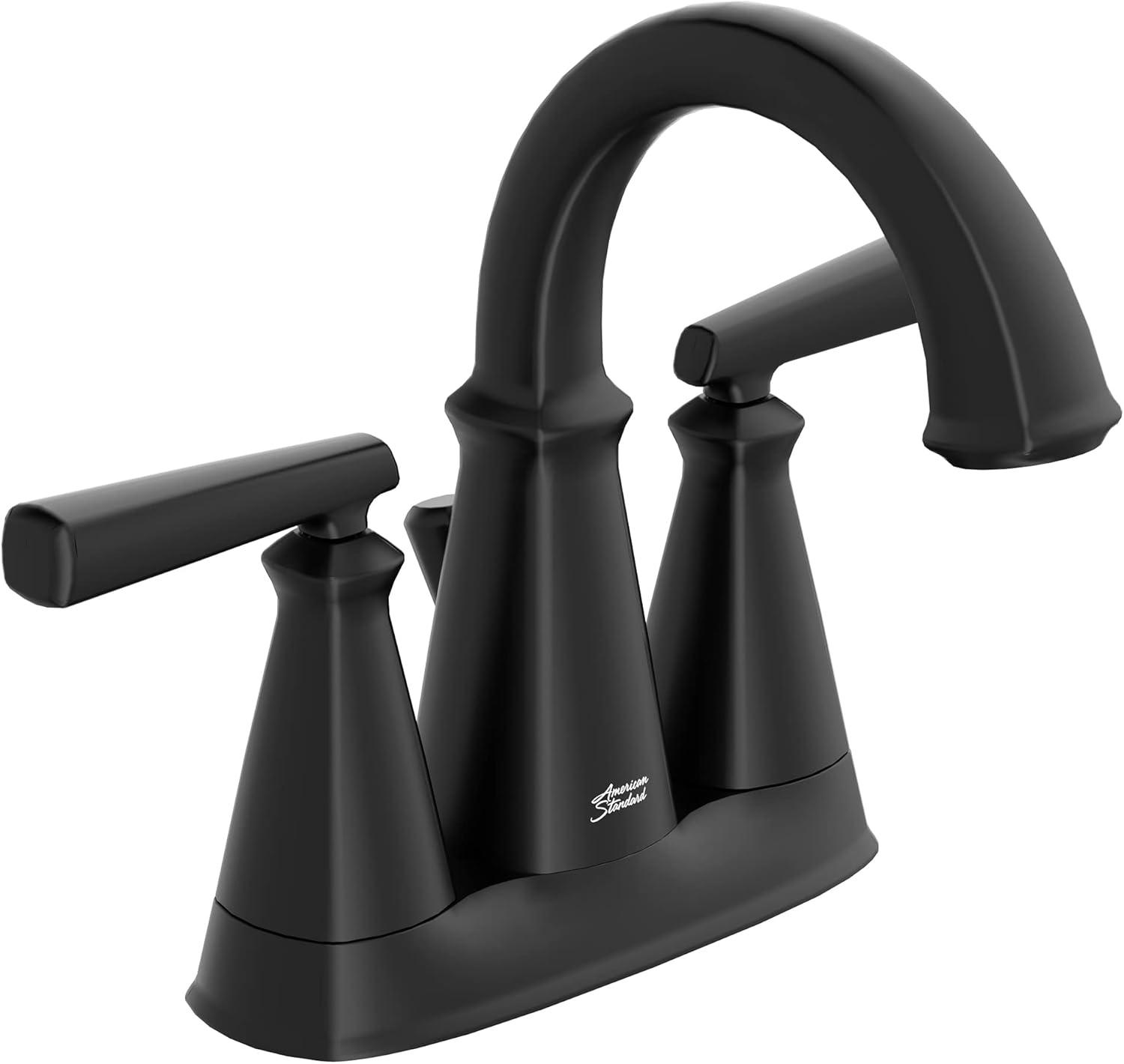 Edgemere Matte Black Brass 4-Inch Centerset 2-Handle Bathroom Faucet