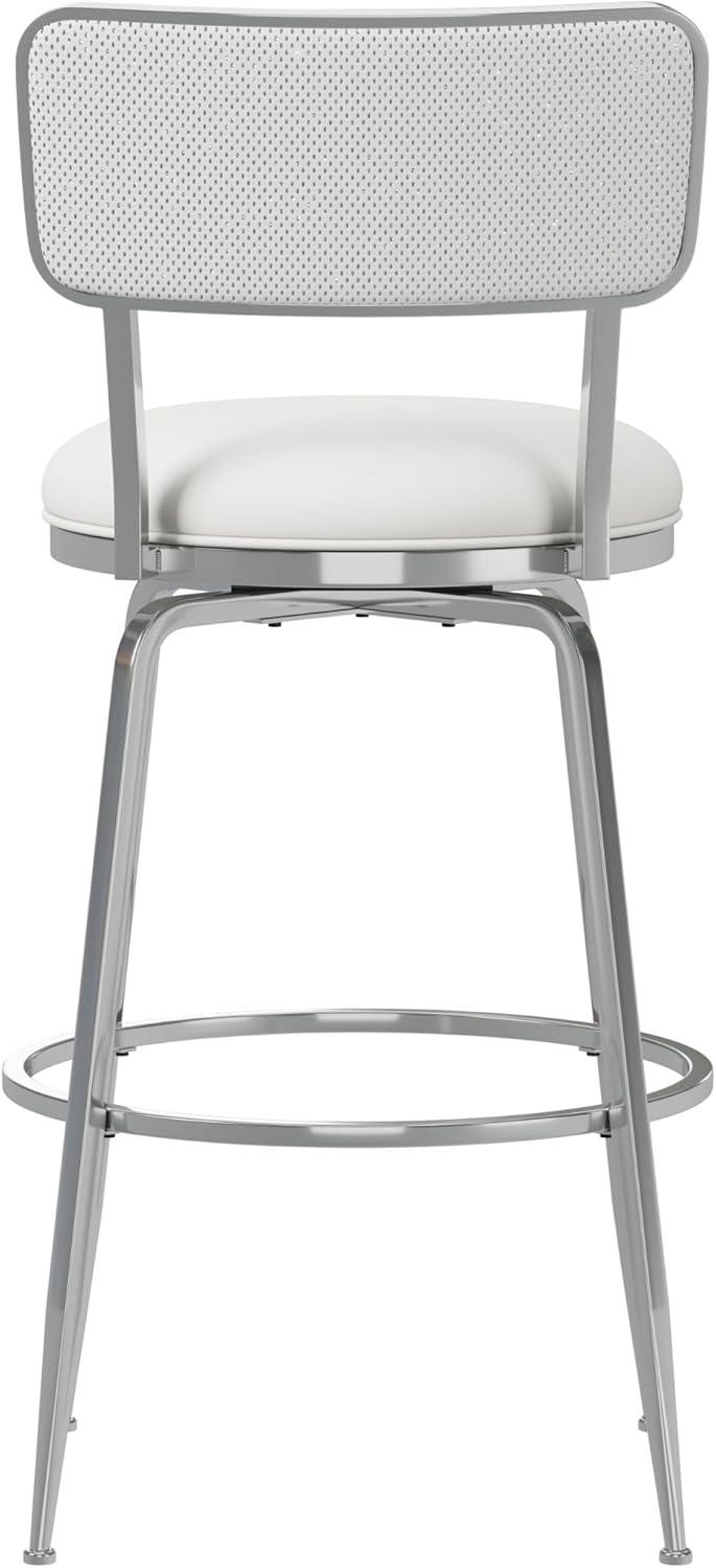 Hillsdale Furniture Baltimore Metal and Uph Swivel Bar Height Stool White