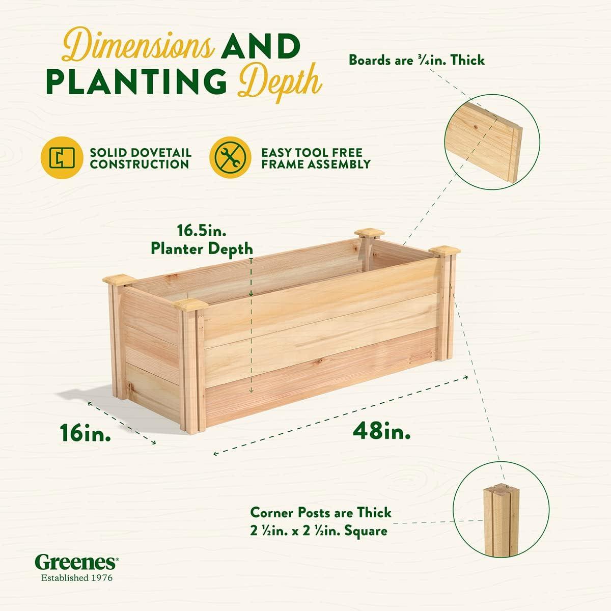 Premium Cedar Raised Garden Bed for Outdoor Use