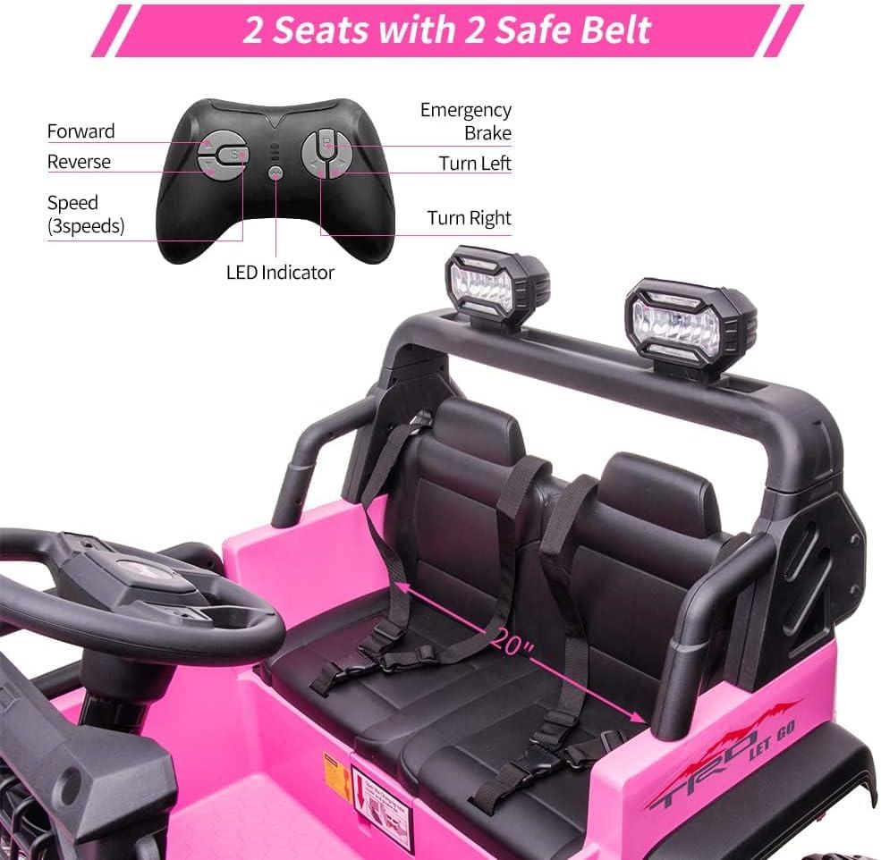 Blue 24V Kids Ride-On Truck with Remote Control