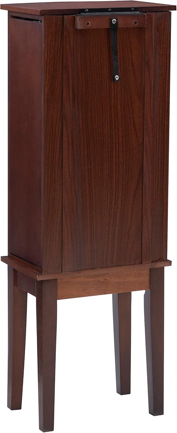 DEBLIT Contemporary Jewelry Armoire with 6 Drawers, Engineered Wood Finish, Merlot