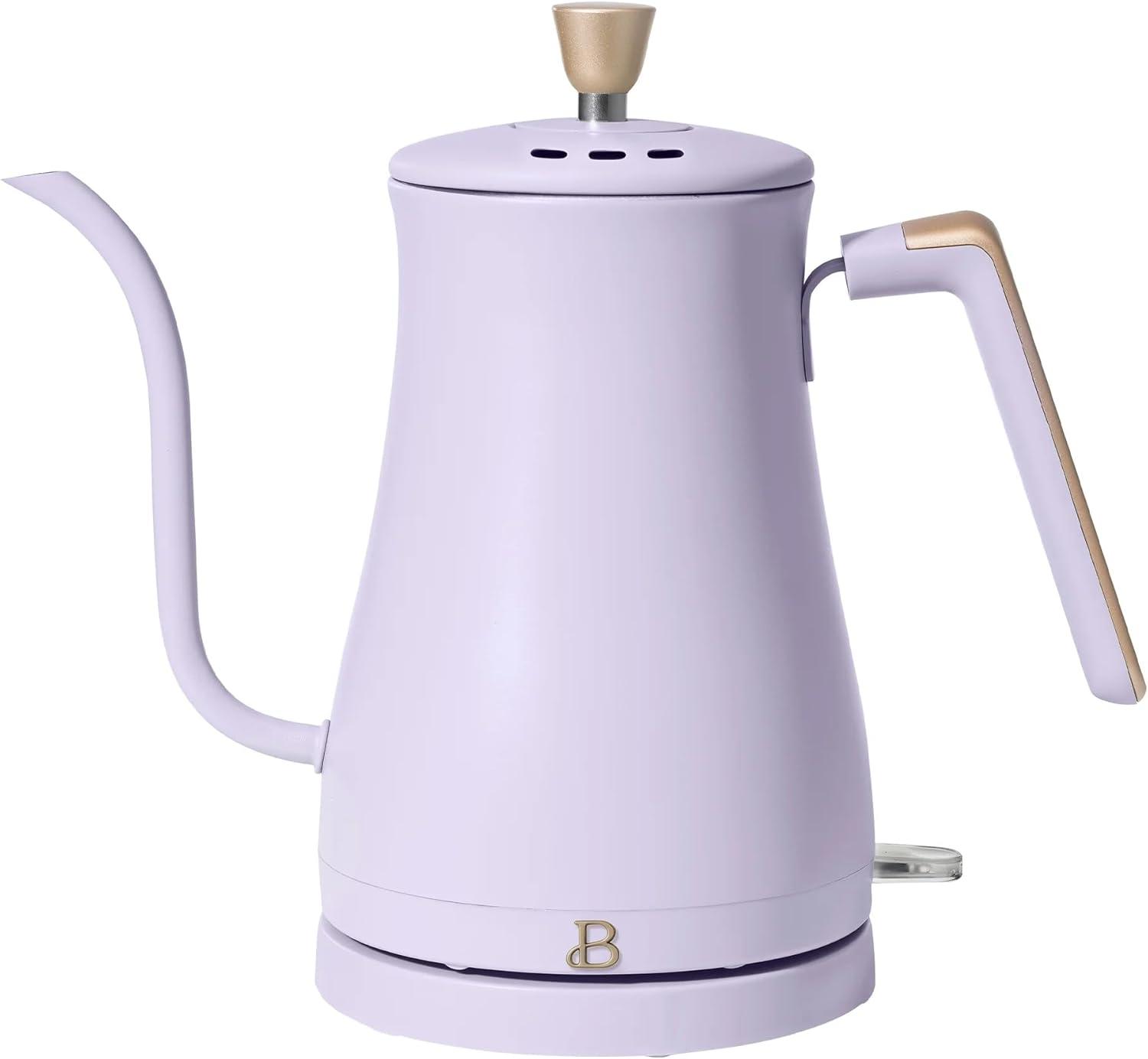 Beautiful 1-Liter Electric Gooseneck Kettle 1200 W, Lavender by Drew Barrymore