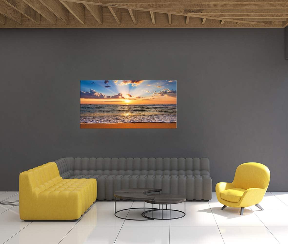 Sunrise Ocean Beach Landscape Canvas Print, 40 x 20 inches