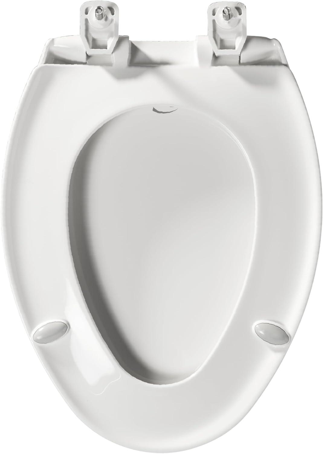 7900TDGSL Commercial Heavy Duty Plastic Toilet Seat, Slow Close, Never Loosens, ELONGATED, White