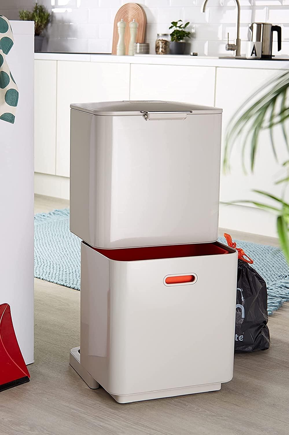 Joseph Joseph Totem Waste & Recycling Dual Kitchen Trash Can