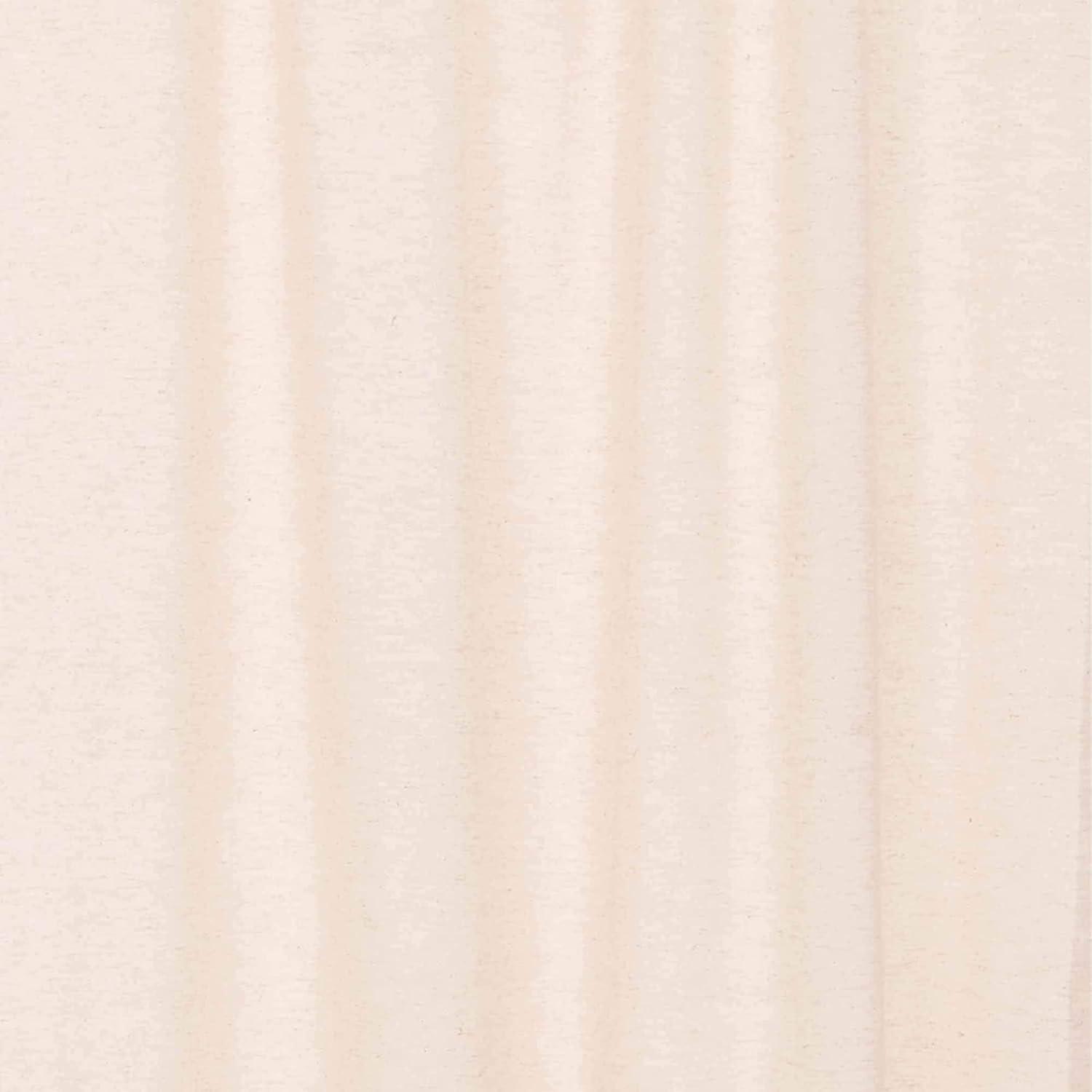 Natural Creme Cotton Linen Light-Filtering Prairie Curtain Panels