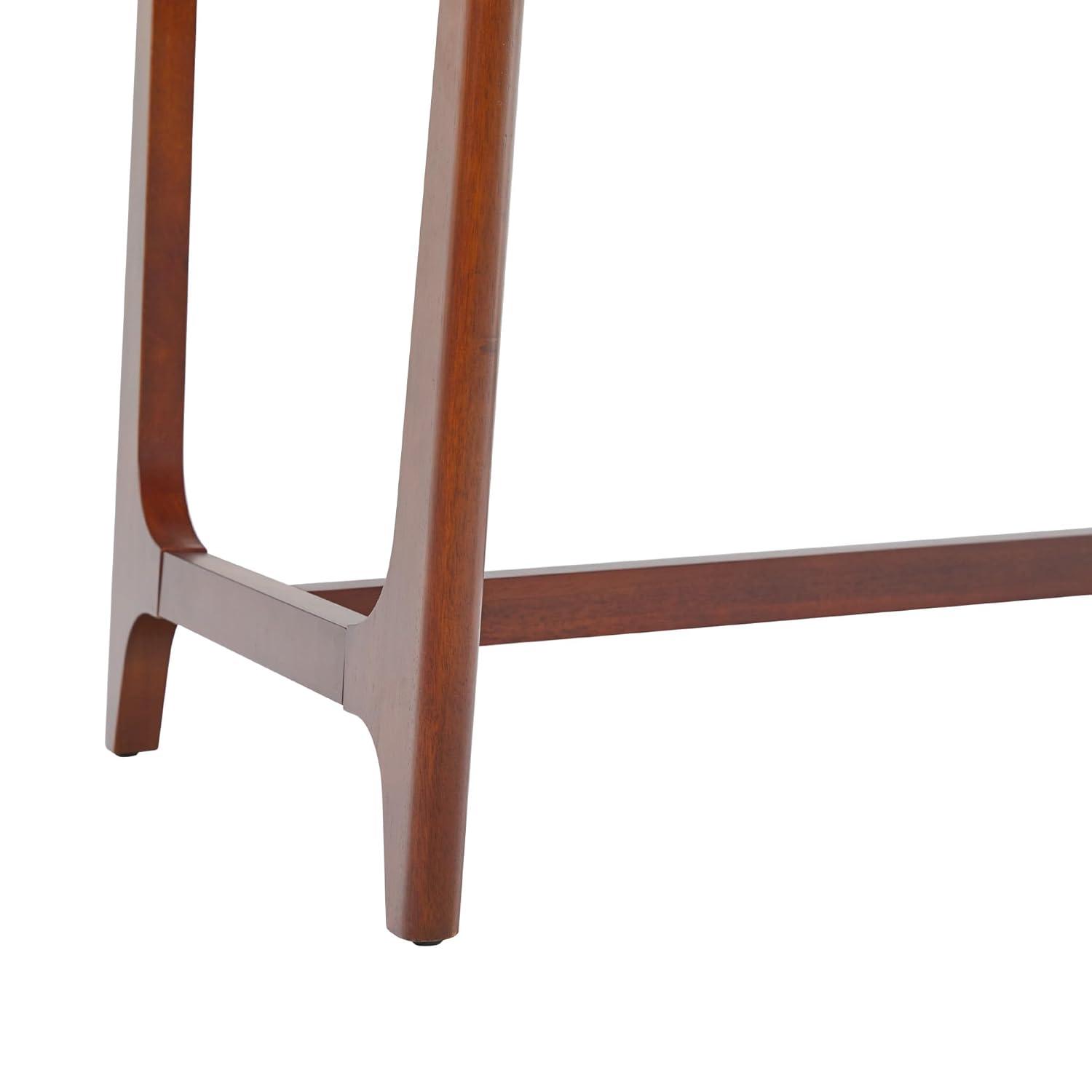 Walker Edison 60" Mid-Century Wood Dining Table with Trestle Base in Walnut