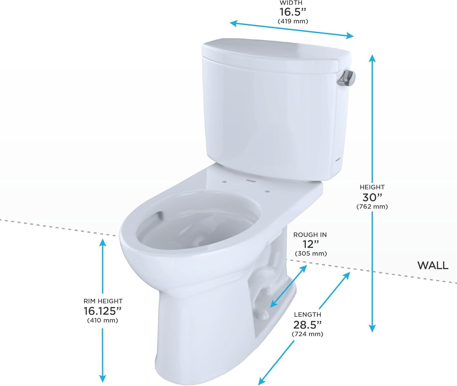 Drake® 1.28 GPF (Water Efficient) Elongated Two-Piece Toilet with High Efficiency Flush (Seat Not Included)