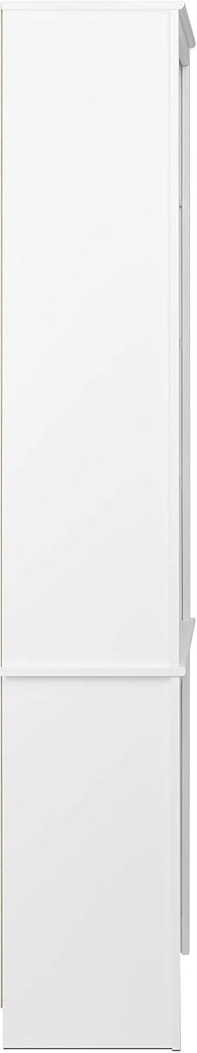 80" Tall Bookshelf White - Prepac: Laminated 6-Shelf Storage, Modern Design