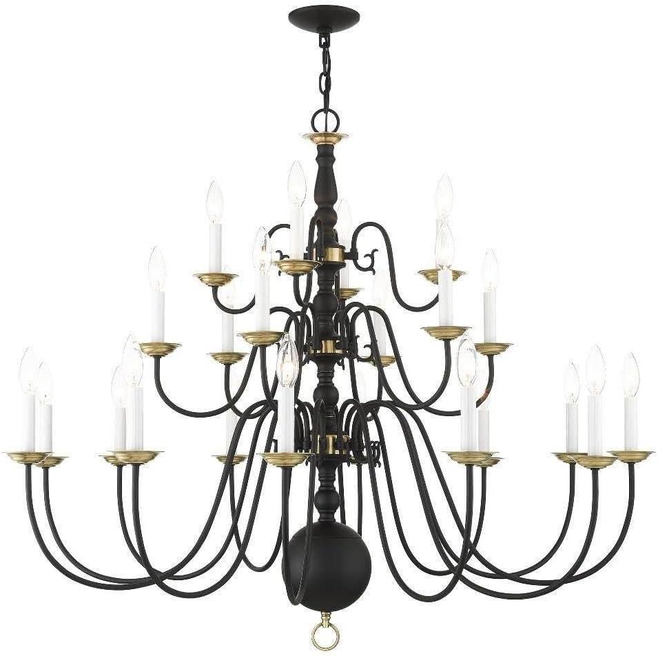 Livex Lighting Williamsburgh 22 - Light Chandelier in  Black