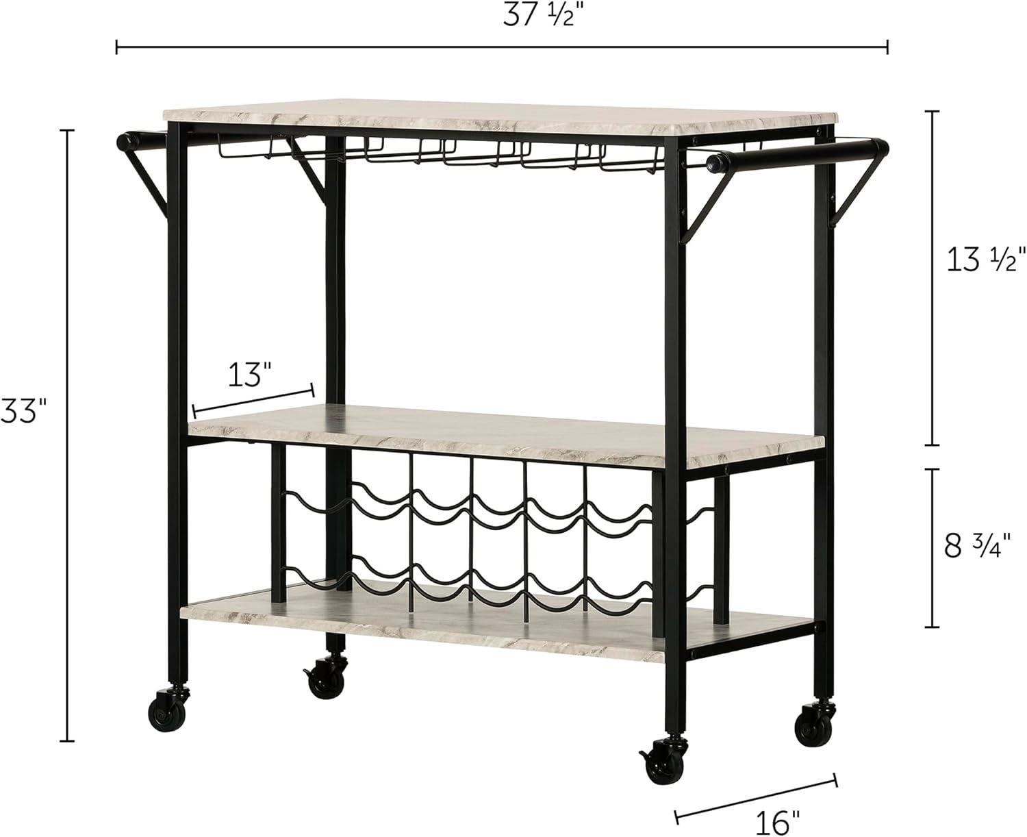 Maliza Metal Bar Cart