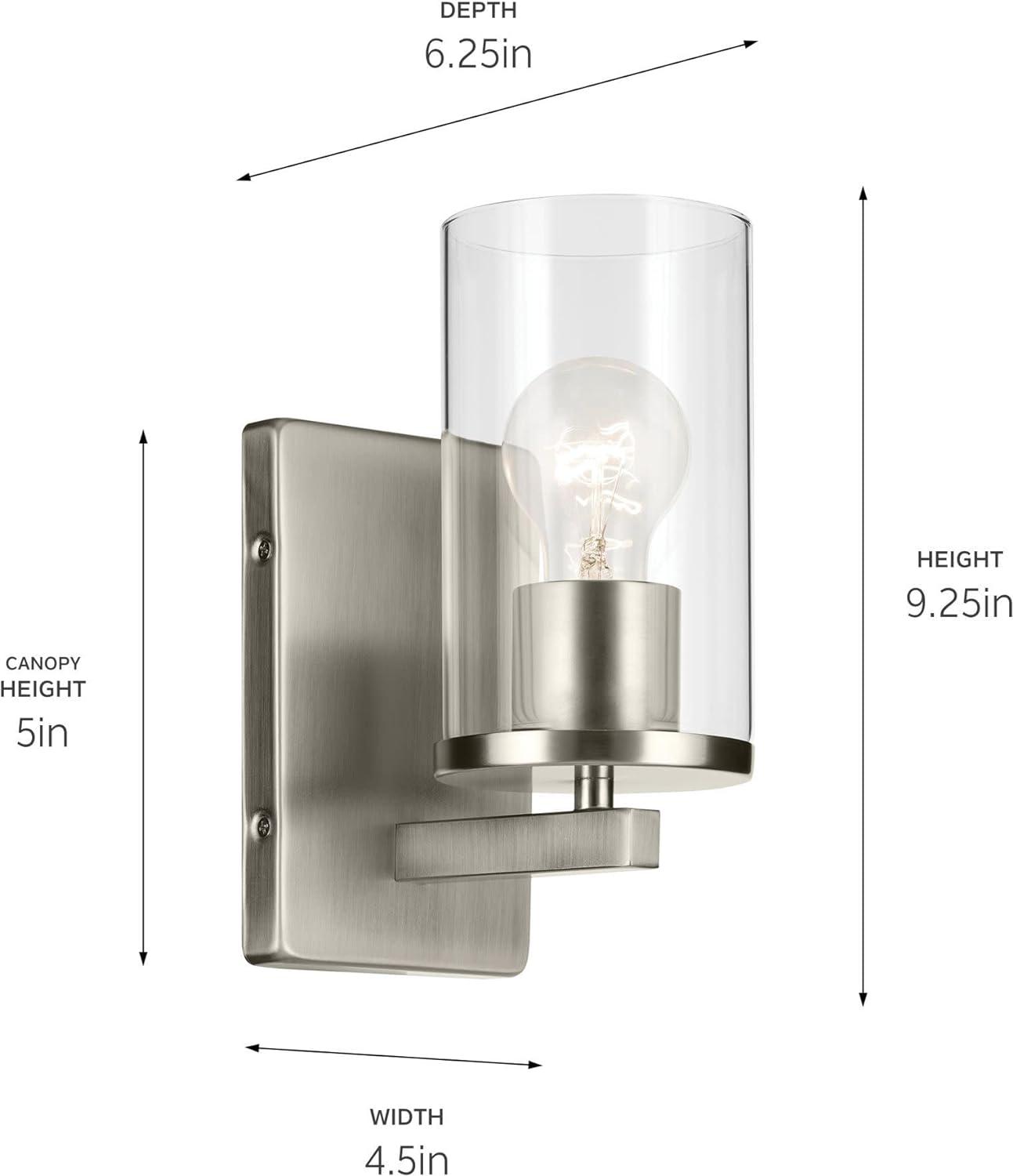 Modern Chrome and White Cylinder Wall Sconce