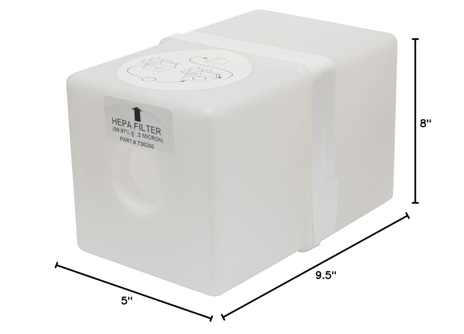 Opaque HEPA Filter Cartridges for Express Vacuum Systems, 2-Pack