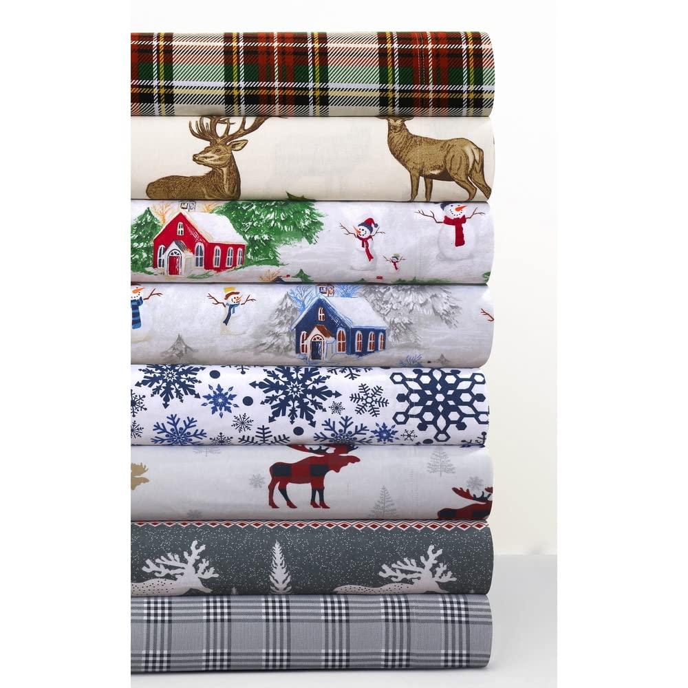 Tribeca Living Cozy Flannel Plaid Sheet Set
