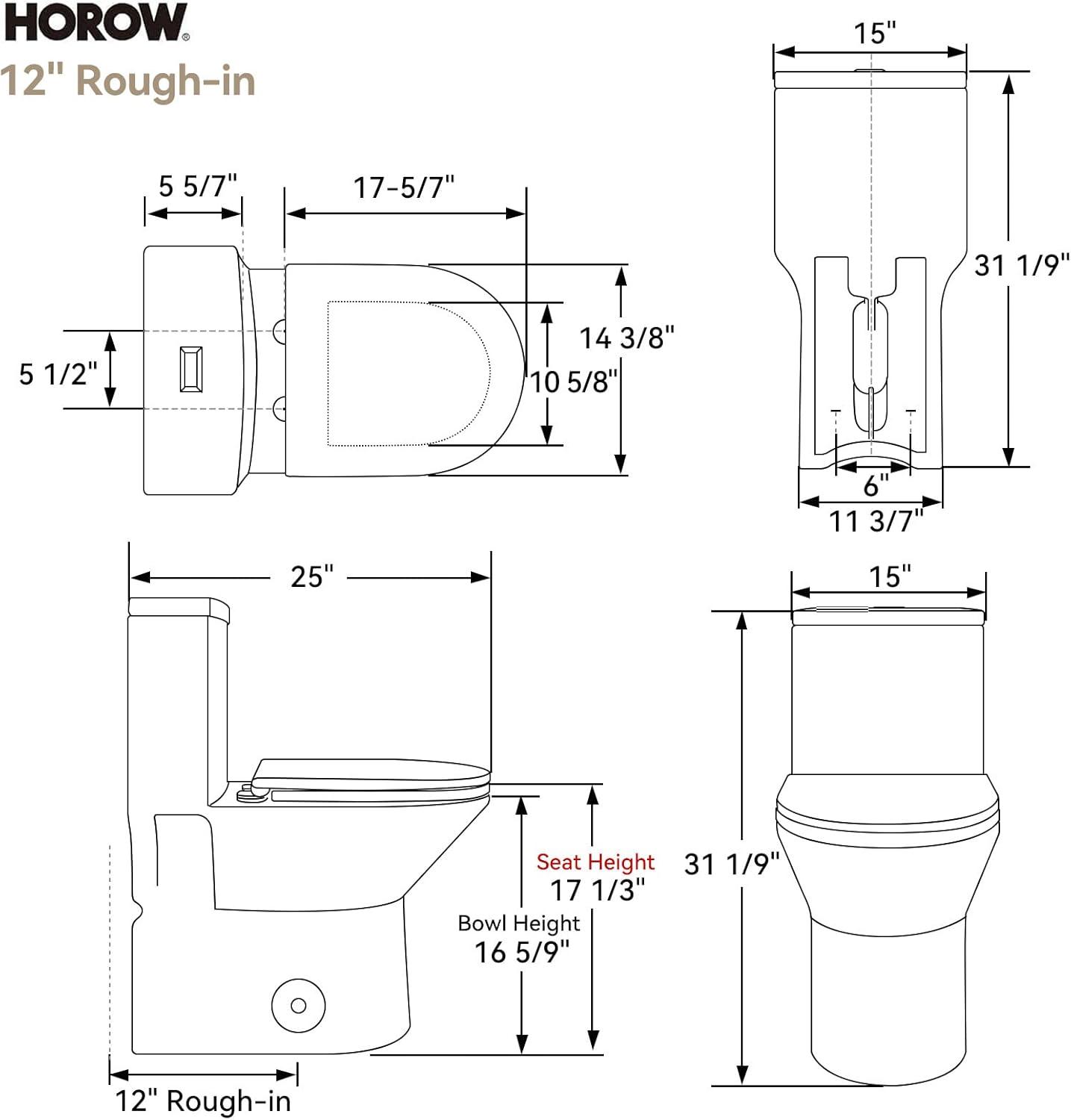 White Elongated Dual Flush High Efficiency Toilet