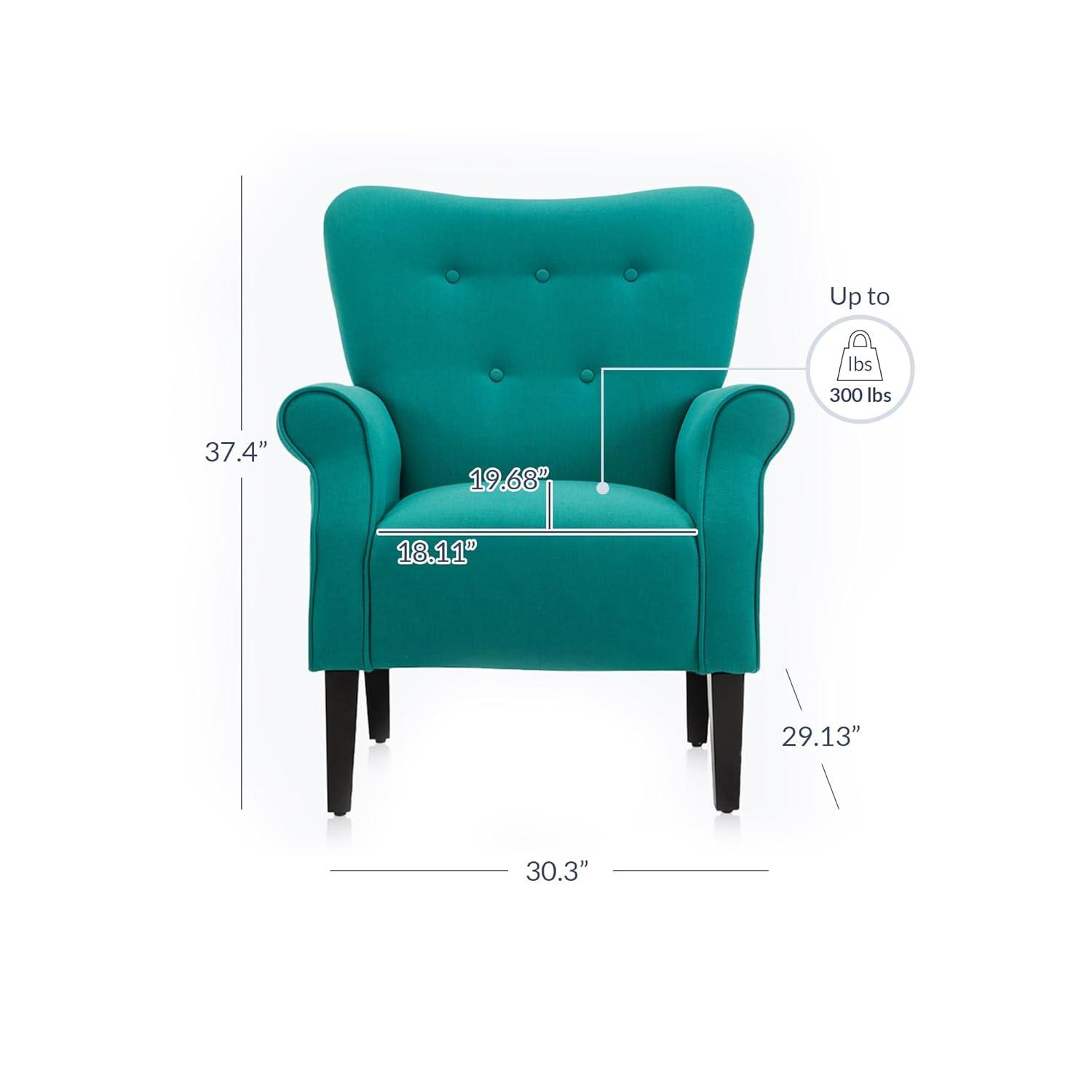BELLEZE Accent Chair Armchair for Living Room - Allston (Mallard Teal)