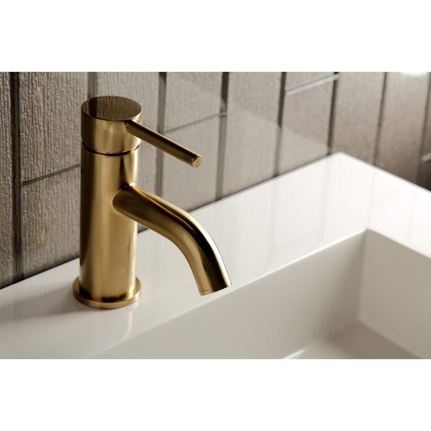 Kingston Brass Concord Single-Handle 1-Hole Deck Mount Bathroom Faucet with Push Pop-Up