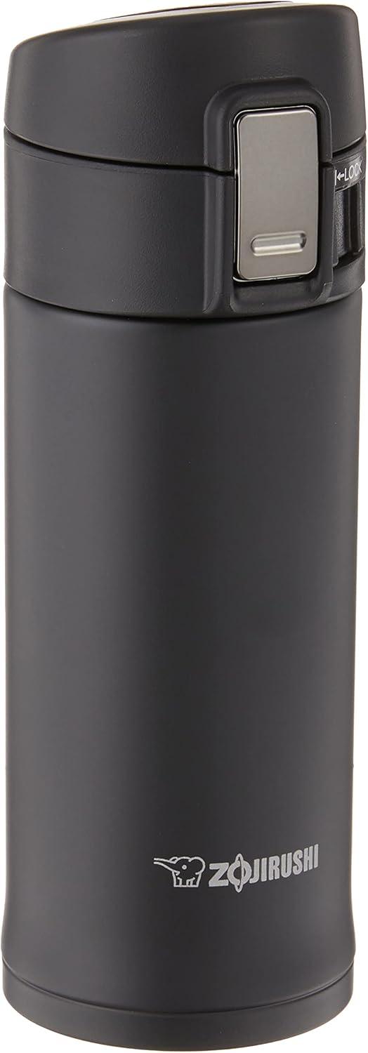 Zojirushi 16oz Stainless Steel Travel Mug SM-KHE48 - Black: Leakproof, Insulated, Flip-Top Lid, Hot & Cold Use