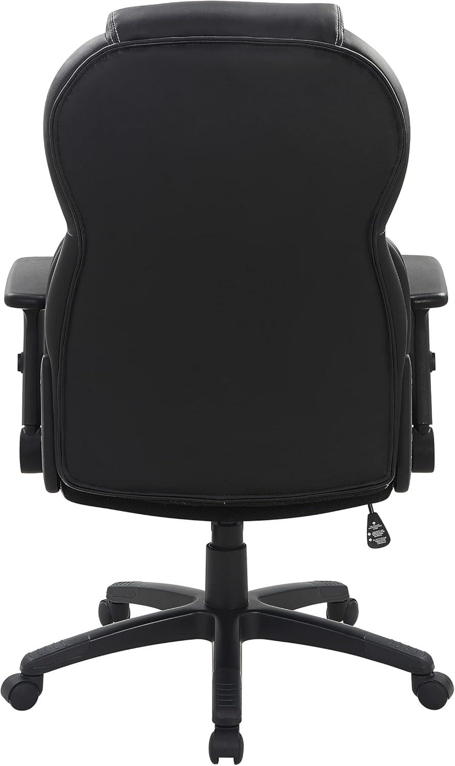 Executive High Back Black Bonded Leather Office Chair