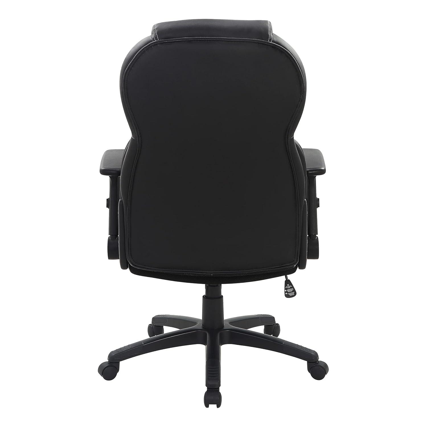 Executive High Back Black Bonded Leather Office Chair
