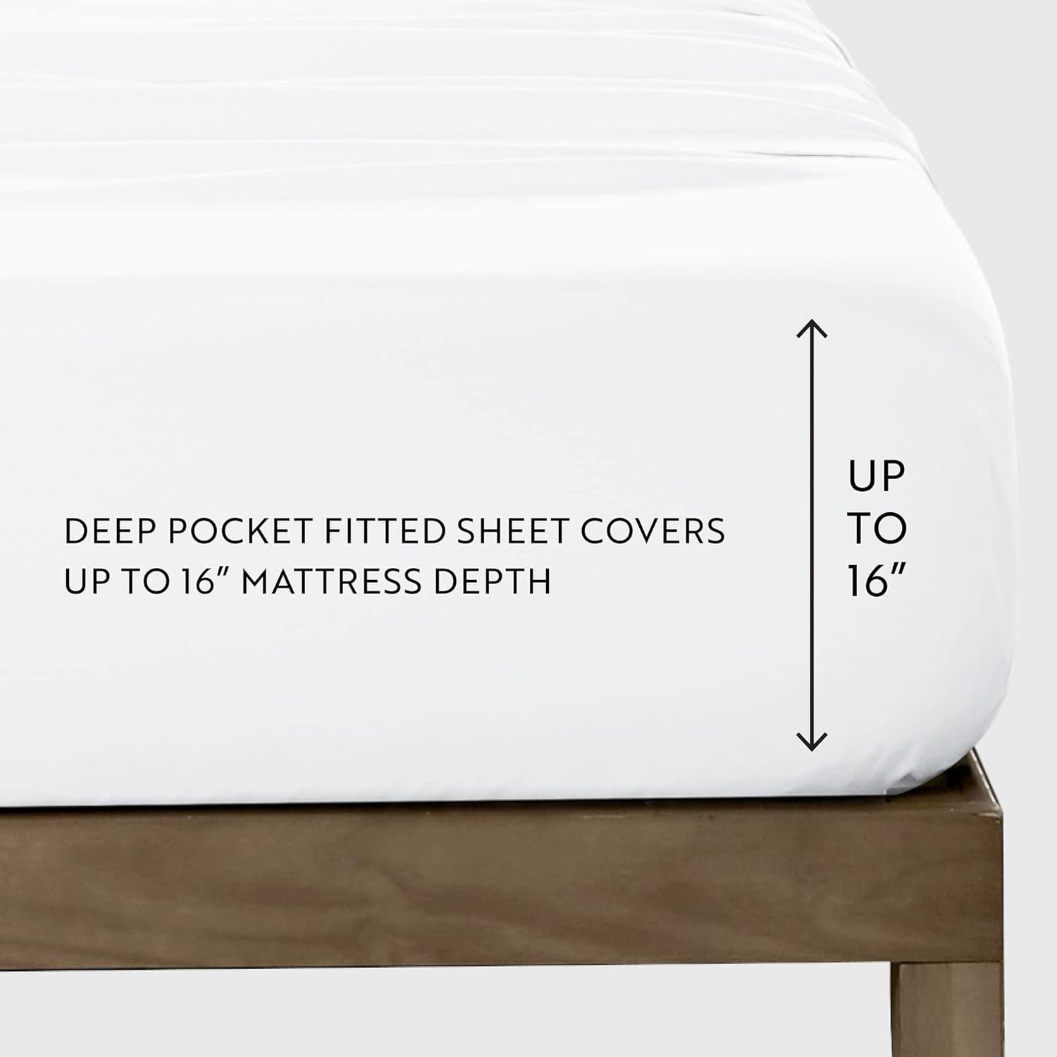 Simply Soft Brushed Microfiber Solid 6 Piece Sheet Set