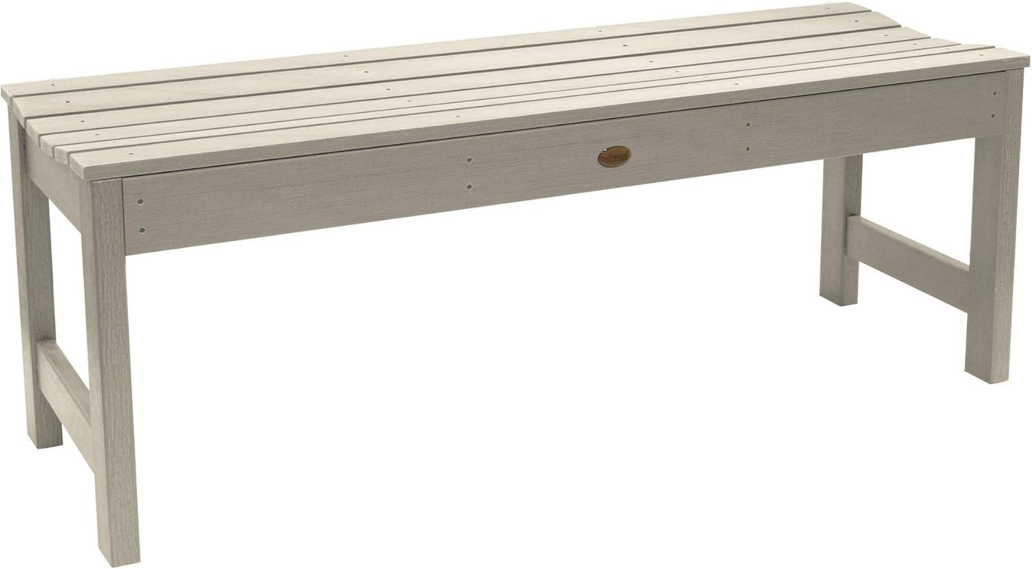 Highwood Lehigh 4ft Picnic Bench - 2-Person, Eco-friendly, Synthetic Wood