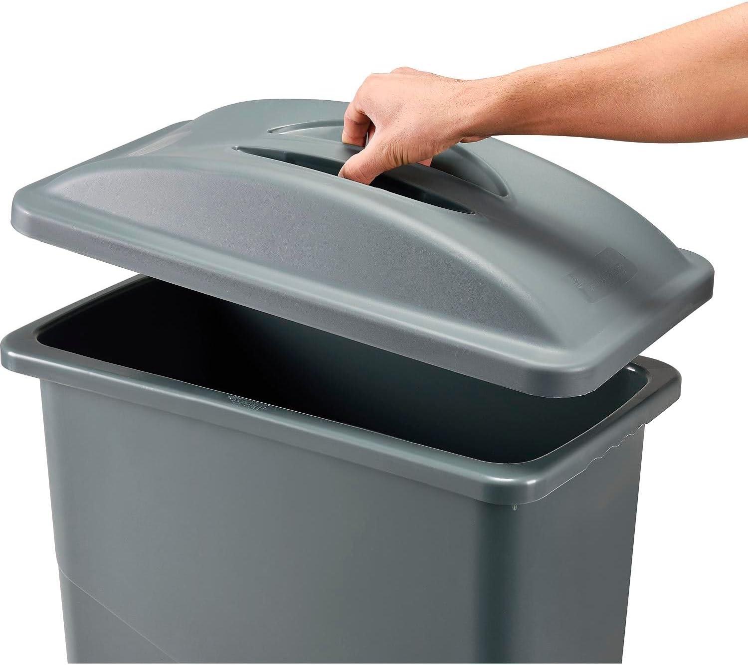 Global Industrial A-PR003GY Solid Recycling Lid with Handle, Gray
