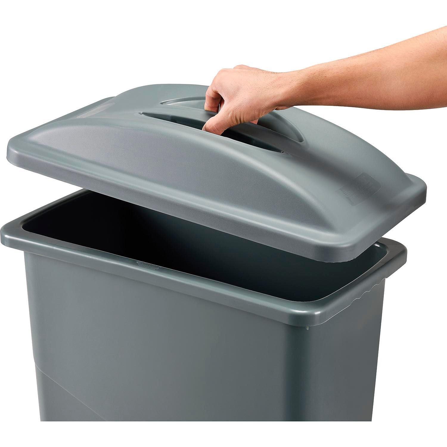 Global Industrial A-PR003GY Solid Recycling Lid with Handle, Gray