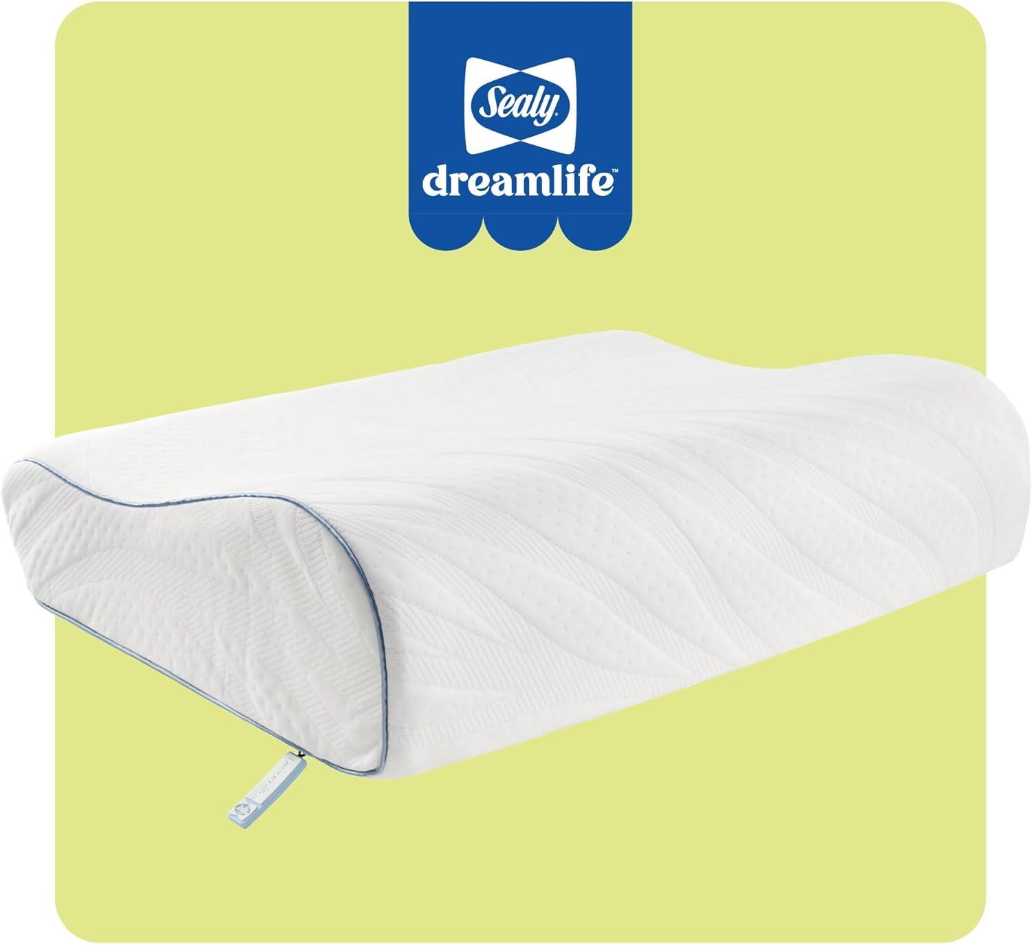 Medium Sealy Dreamlife Machine Washable Molded Contour Memory Foam Pillow