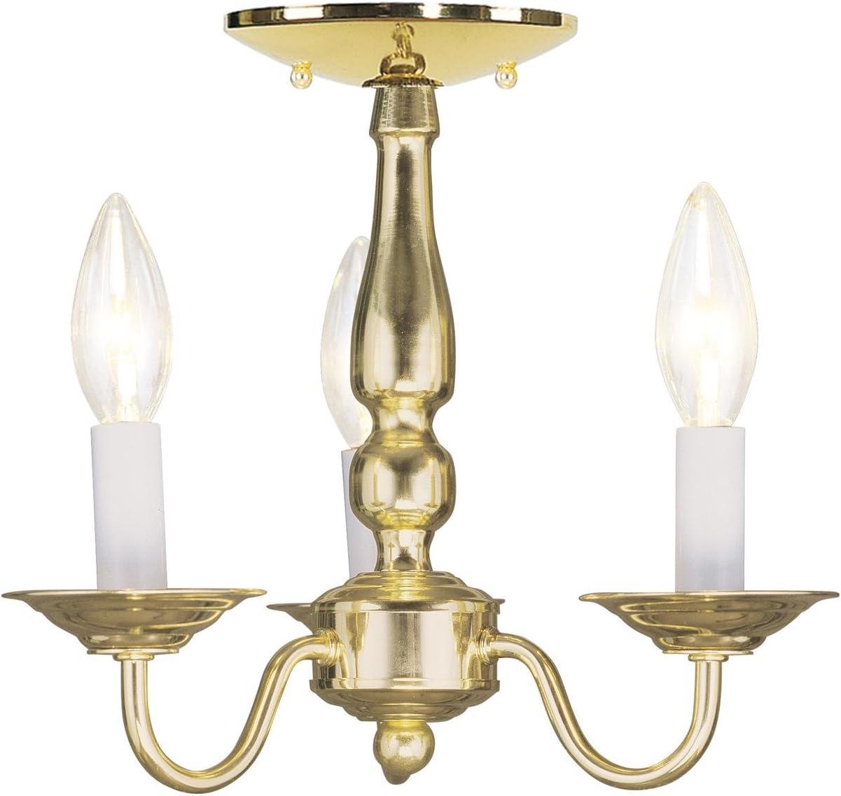 Livex Lighting Williamsburgh 3 - Light Chandelier in  Polished Brass