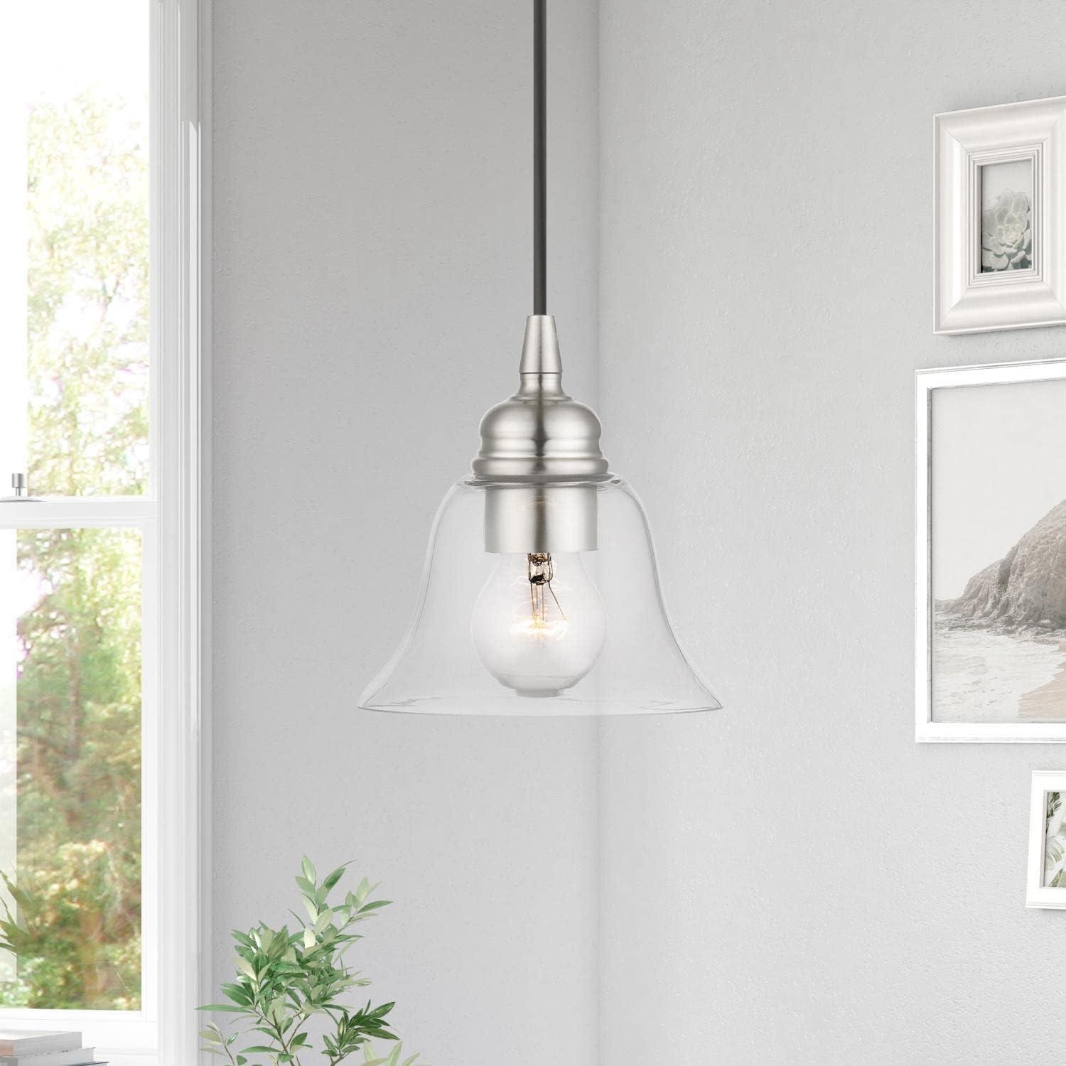 Livex Lighting Moreland 1 - Light Pendant in Brushed Nickel
