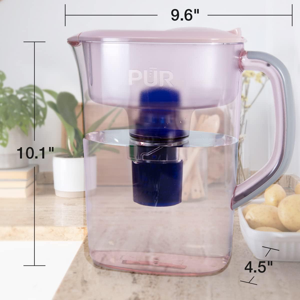 Blush 7-Cup Water Filter Pitcher with BPA-Free Plastic