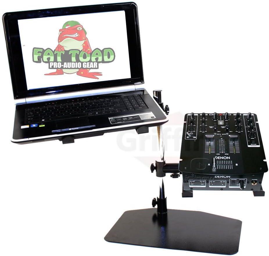 Fat Toad Adjustable Height Dual Laptop Electronic Stand with Arm Mounts, Black