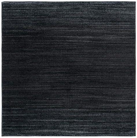 Adirondack Black and Gray Abstract Square Area Rug