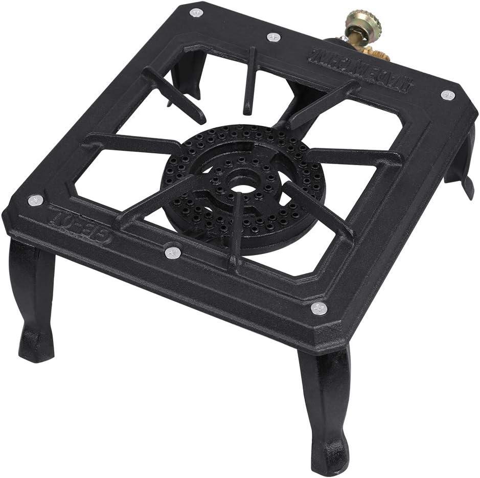 Black Cast Iron Portable LPG Gas Camping Stove Burner