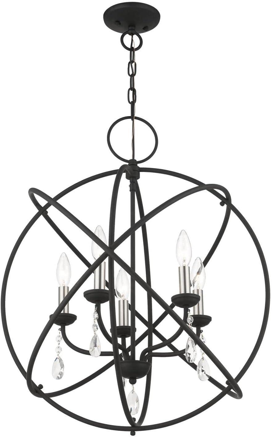 Livex Lighting - Aria - 5 Light Chandelier in Glam Style - 23.5 Inches wide by