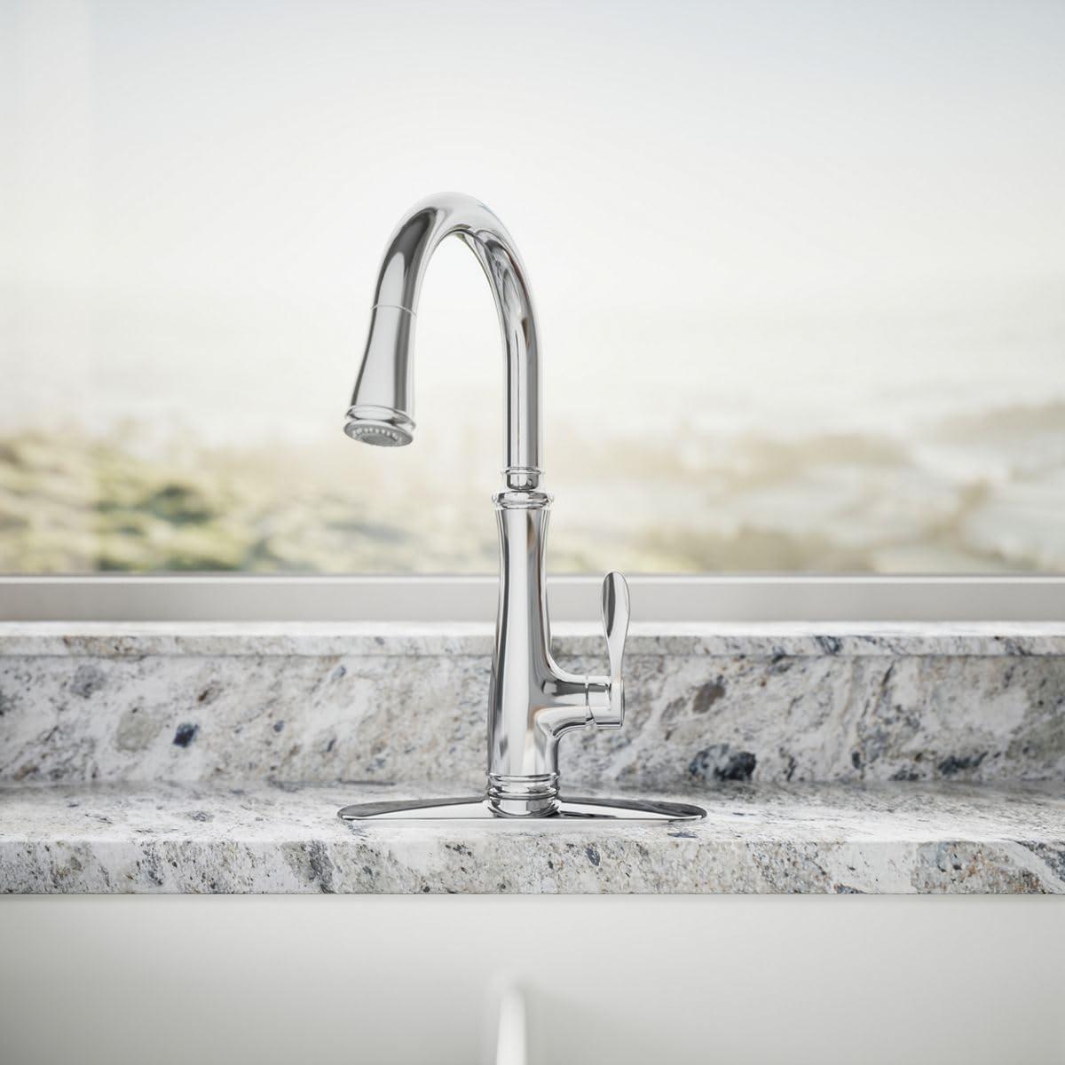 Bellera™ Pull Down Single Handle Kitchen Faucet with Handle and Supply Lines