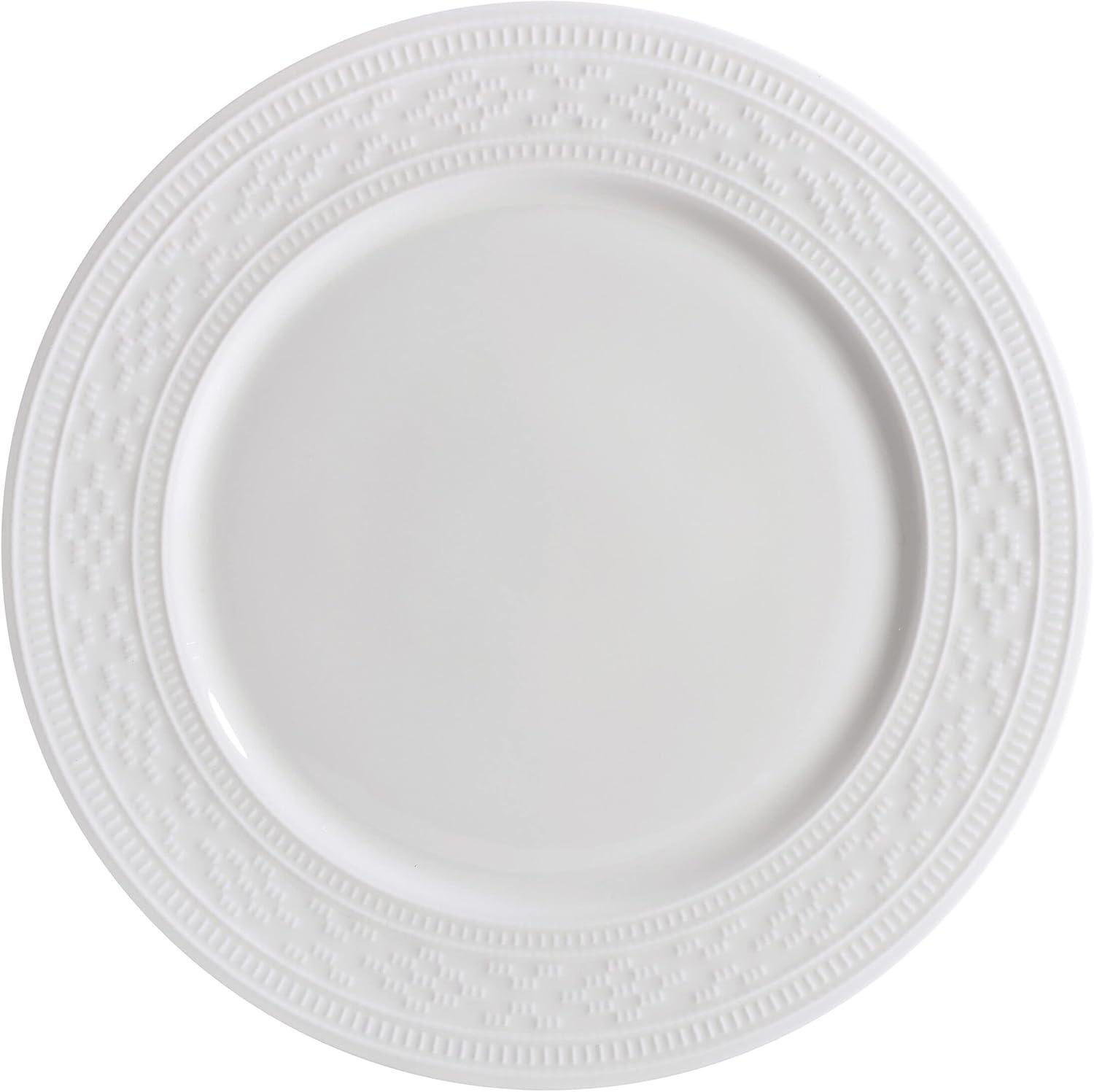 White Porcelain 12-Piece Dinnerware Set, Service for 4