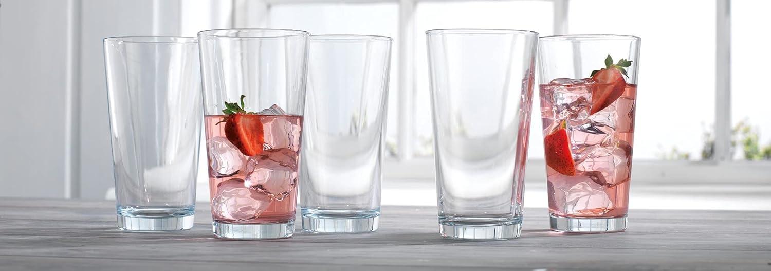 Home Essentials & Beyond Highball Glasses 16 Oz Glass Drinking Cups for Cocktails & Juices, 10 Pack