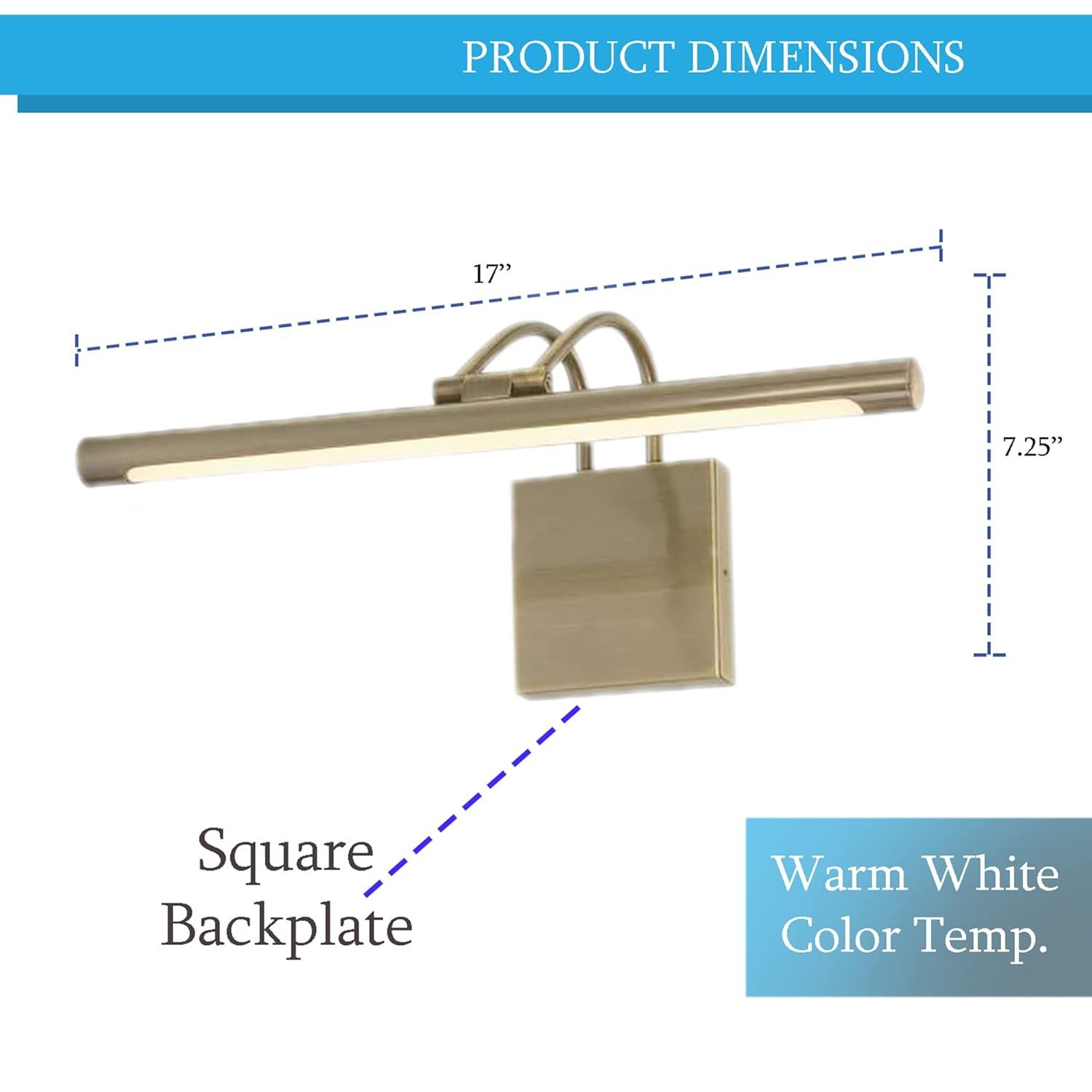 Westinghouse 7501400 17" Wide Led Picture Light - Brass