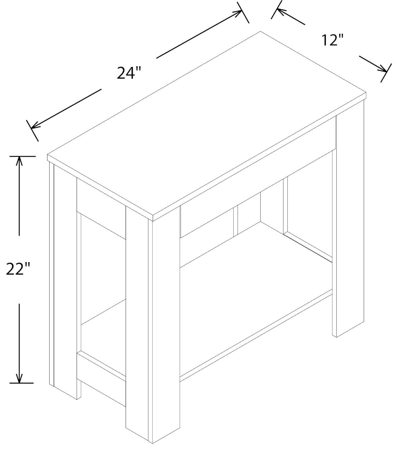 TJVNLDE & Co. - Dark Gray Night Stands for Bedrooms  Metal Small Tables for Small Spaces  Use As    End   or Bedside Tables  with Secret Top Drawer  11.4 x 20 x 24 Inches