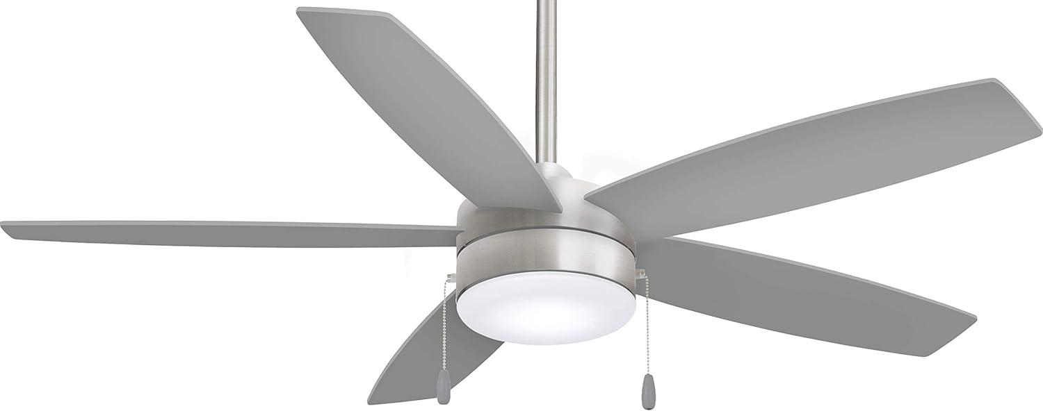 52" Airetor 5 - Blade LED Standard Ceiling Fan with Pull Chain and Light Kit Included