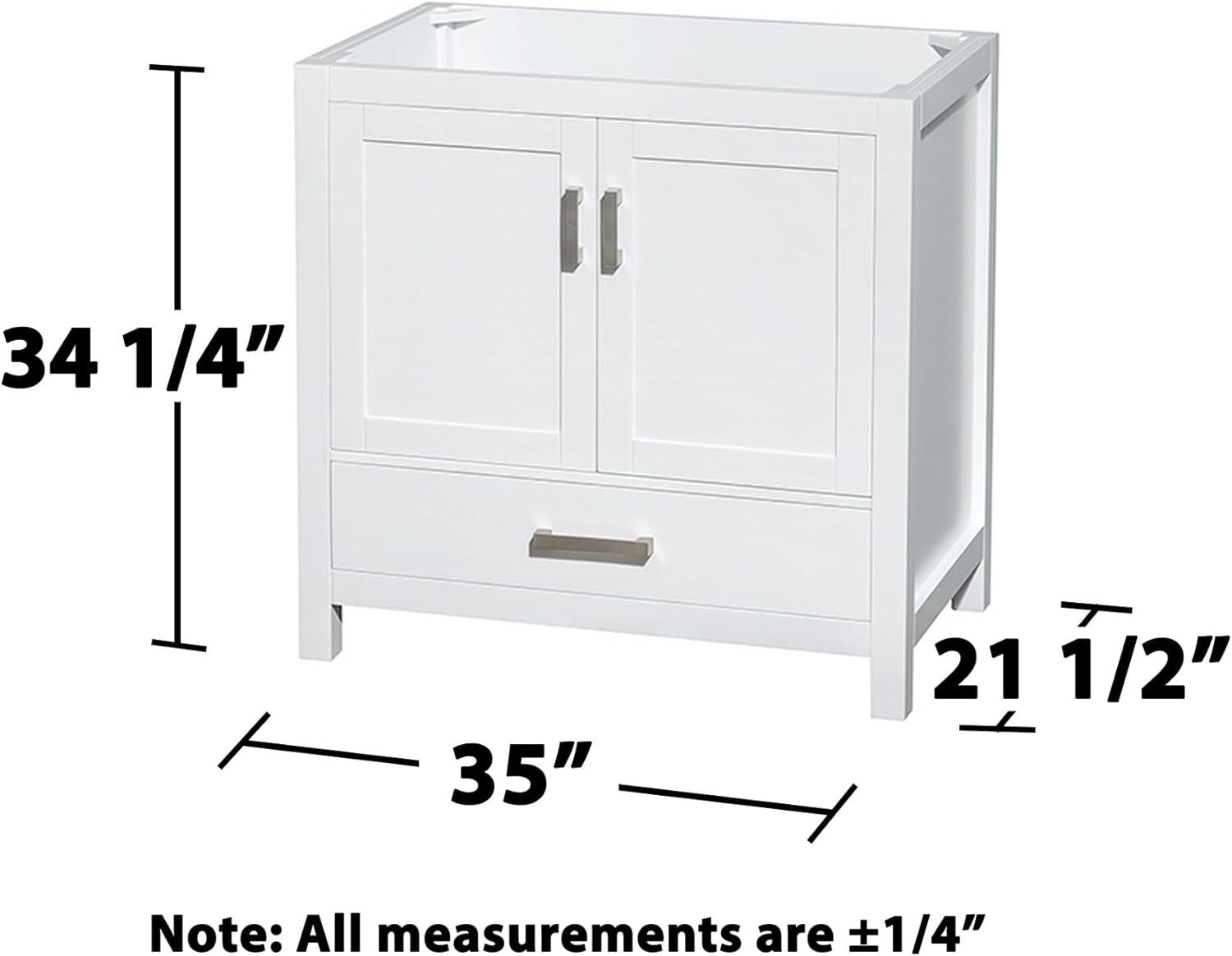 Wyndham Collection Sheffield 35" Freestanding Single Vanity Base Only