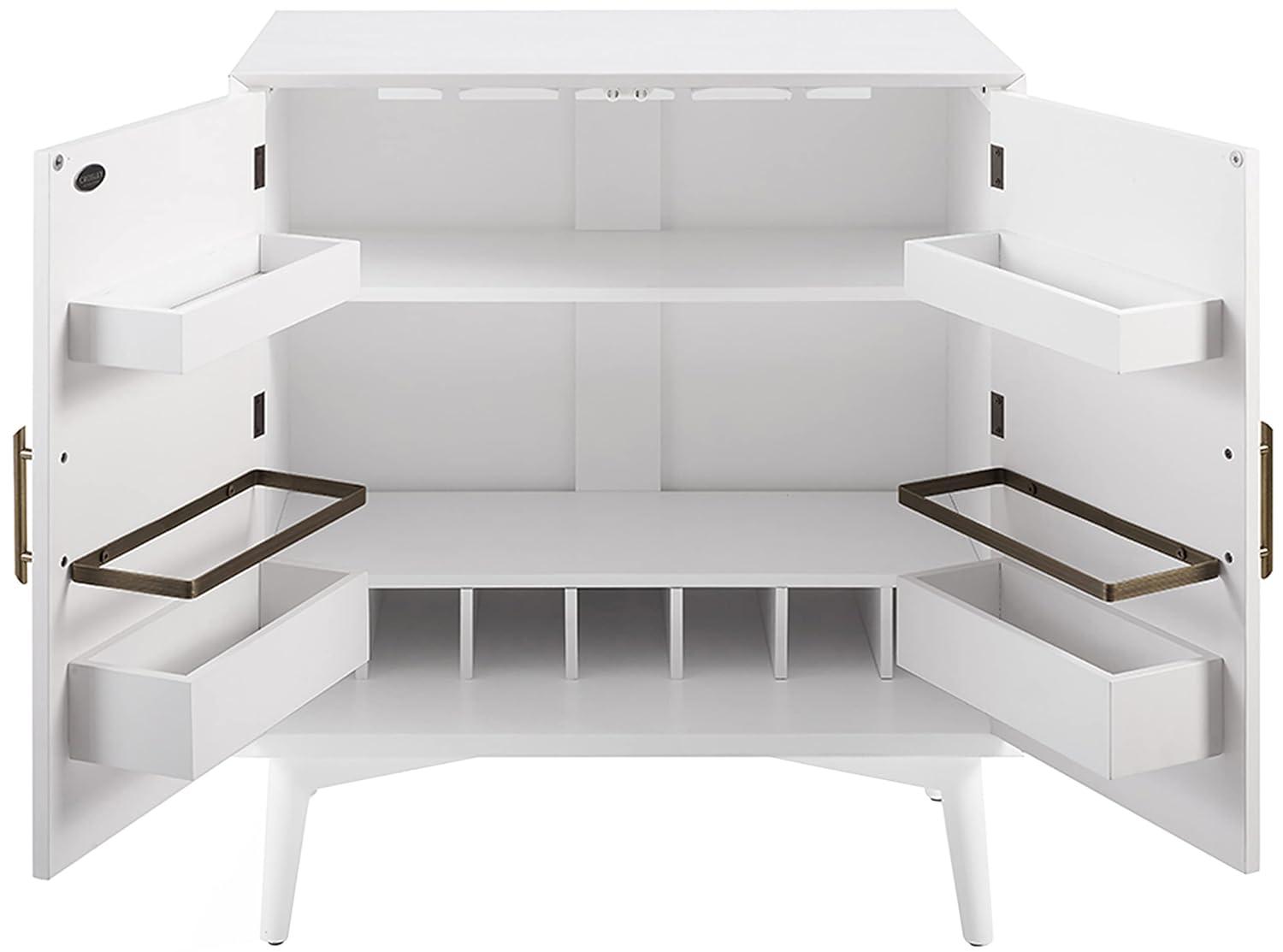 Crosley Landon 2 Door Bar Cabinet in White