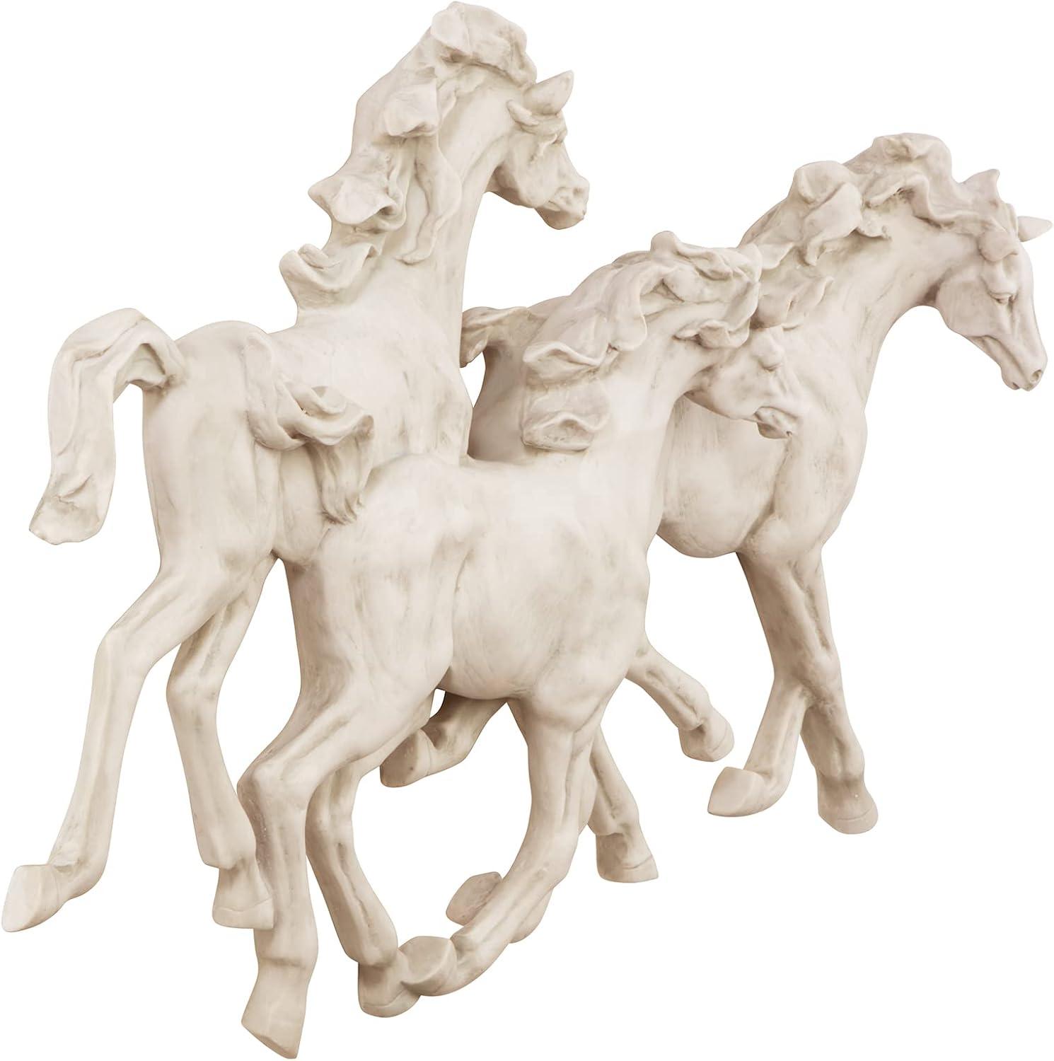 Design Toscano Los Tres Caballos del Castillo Alomar Wall Sculpture