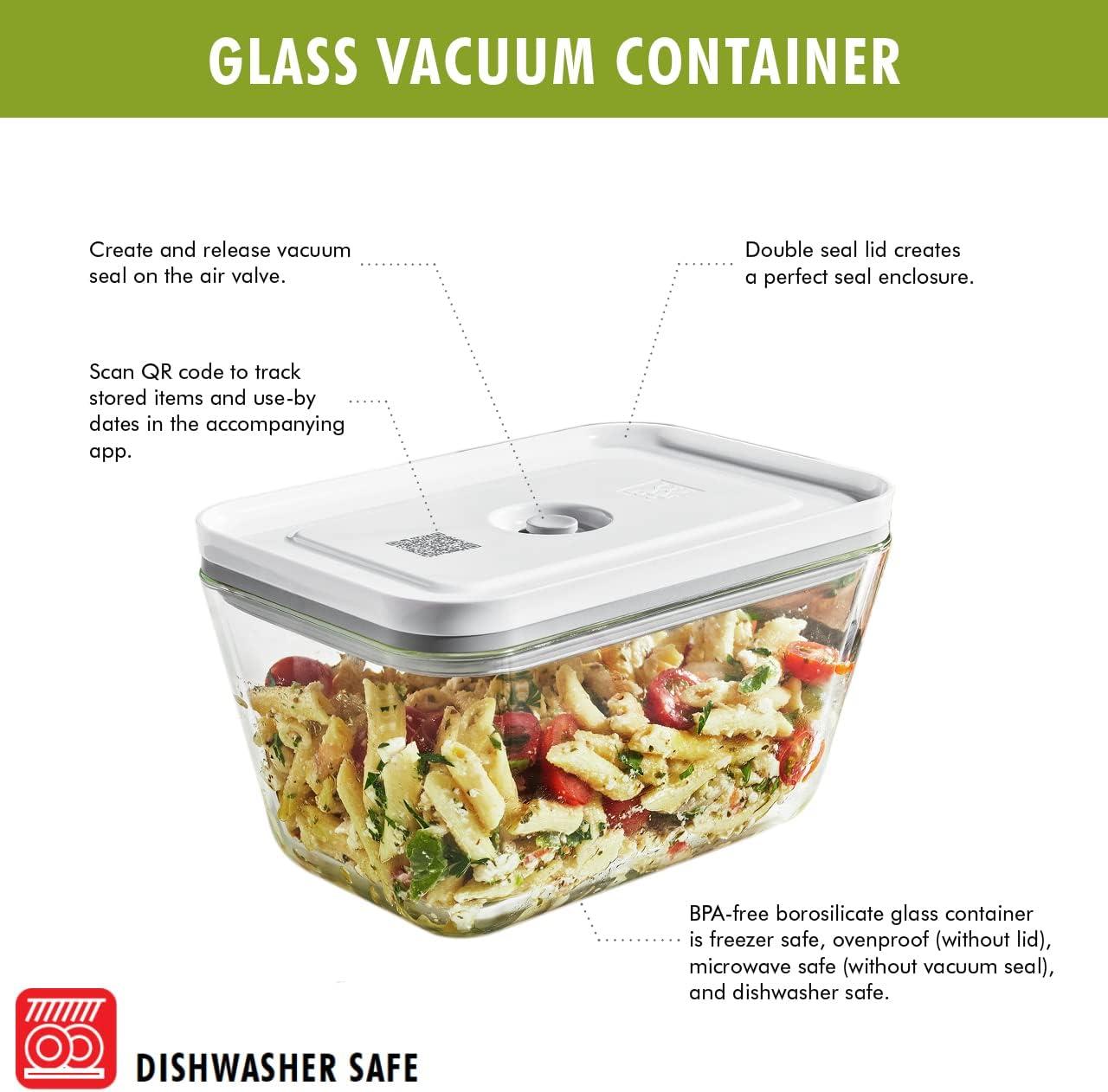 ZWILLING J.A. Henckels ZWILLING Fresh & Save 3-Piece Glass Food Storage Container, Meal Prep Container- Assorted Sizes