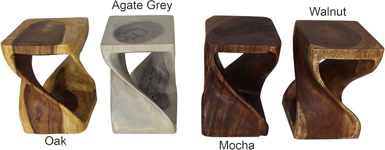 Haussmann® Original Wood Twist Stool 12 X 12 X 18 In High Oak Oil