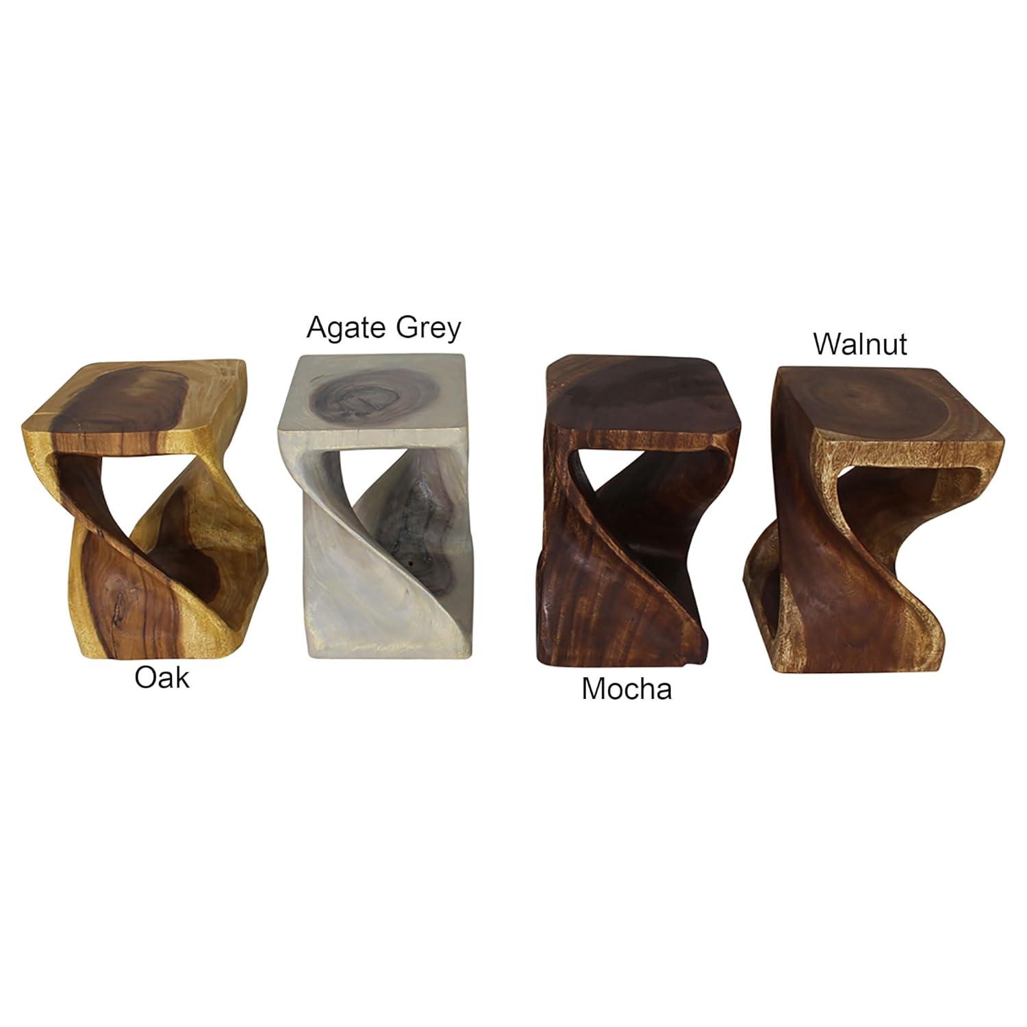 Haussmann® Original Wood Twist Stool 12 X 12 X 18 In High Oak Oil