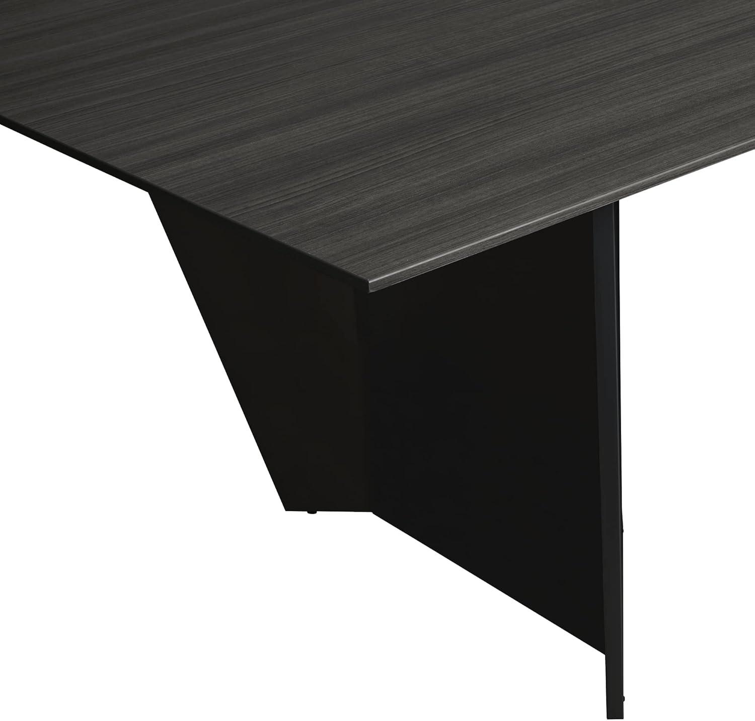 Array 96" Conference Table with Power Data Grommet- Ash Grey/ Black